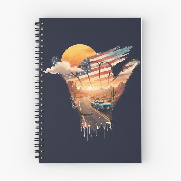 Item preview, USA Shaka Desert Road Trip American Flag designed and sold by MythicCotton.