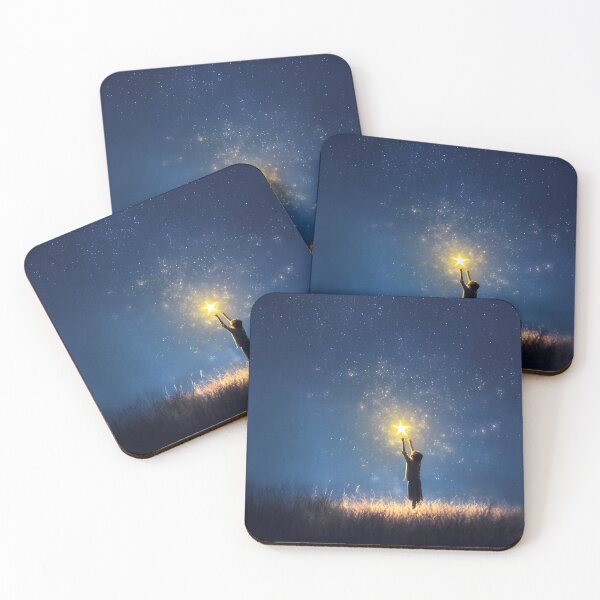 Item preview, the child and his shining star, magical night designed and sold by cathygwen.