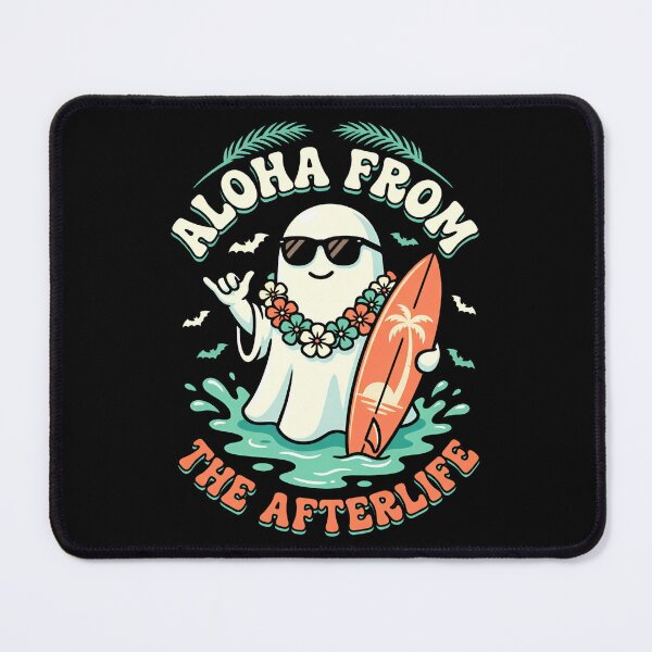 Item preview, Aloha From The Afterlife Funny Ghost Surf Summerween designed and sold by AmazingPics001.