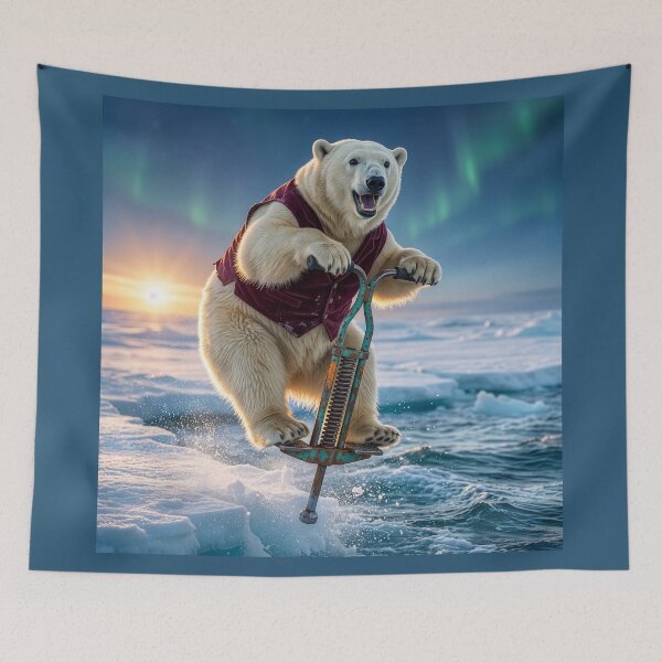 Item preview, Enthusiastic Polar Bear Bounces into the Drink designed and sold by Tridentulus.