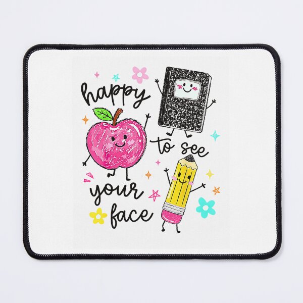 Item preview, Happy To See Your Face Let's Learn And Grow Retro Teacher Back To School Doodle designed and sold by Rahamkshop.