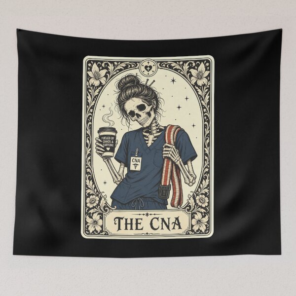 Item preview, Certified Nurse Assistant Tarot Card Skeleton Cna Halloween designed and sold by AmazingPics001.