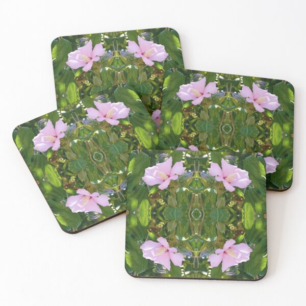 Item preview, Natural green pink flower, mirror photo designed and sold by lyloubeaupere.