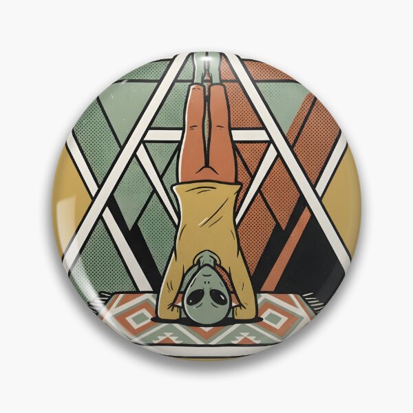 Item preview, Stay Balanced Alien Yogi Headstand Retro Meditation Graphic designed and sold by DuckOddity.