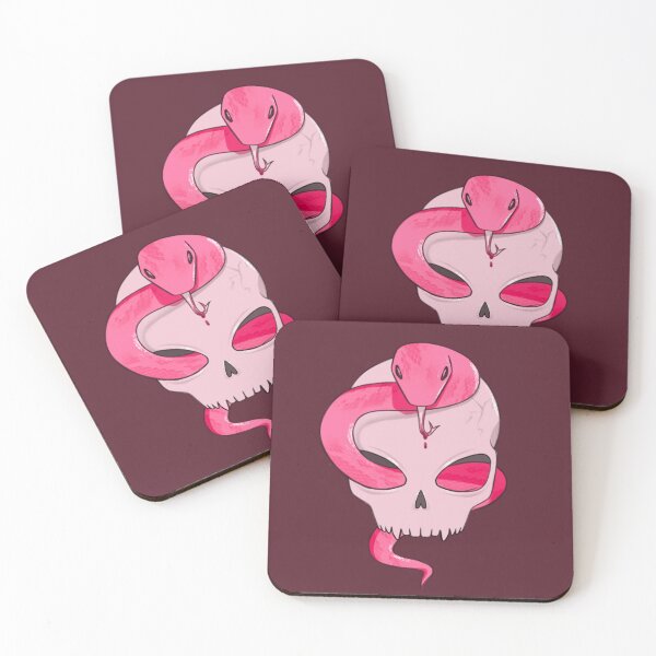 Item preview, Pink Snake in Skull designed and sold by OmoriMaiko.