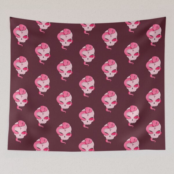 Item preview, Pink Snake in Skull designed and sold by OmoriMaiko.