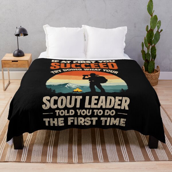 Item preview, Try Doing What Your Scout Leader Told You - Retro Camping Art designed and sold by BendyBeasts.