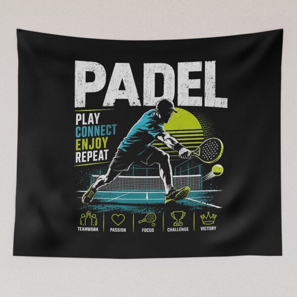 Item preview, Padel Player Shirt Play enjoy Funny Tshirt designed and sold by MalwasBasket.