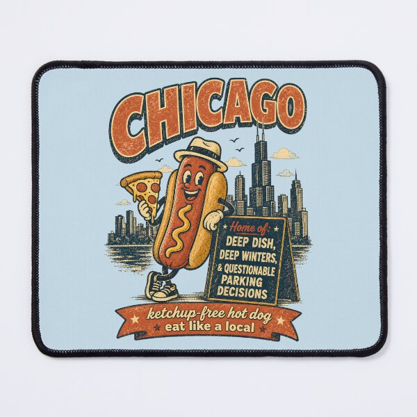 Item preview, Chicago Hot Dog Funny Vintage Retro City Design designed and sold by radiogalaxy.