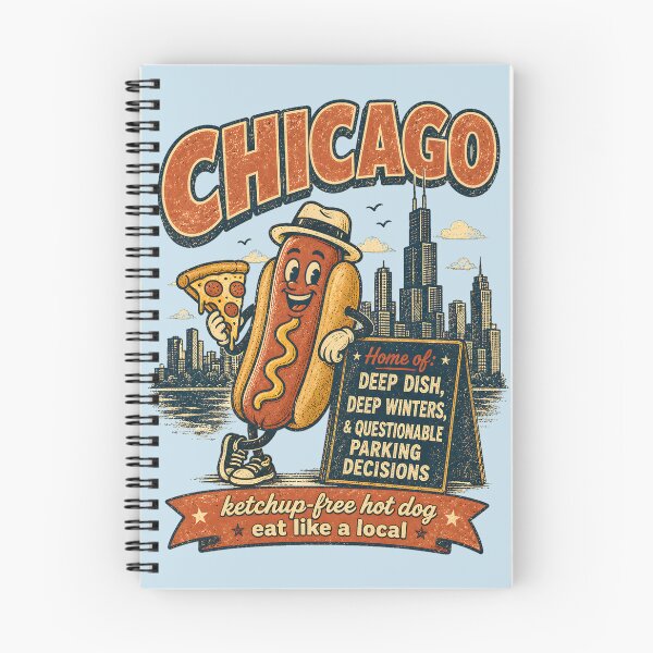Item preview, Chicago Hot Dog Funny Vintage Retro City Design designed and sold by radiogalaxy.