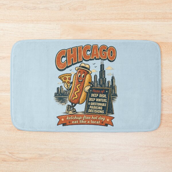 Item preview, Chicago Hot Dog Funny Vintage Retro City Design designed and sold by radiogalaxy.