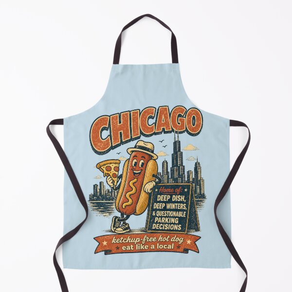 Item preview, Chicago Hot Dog Funny Vintage Retro City Design designed and sold by radiogalaxy.