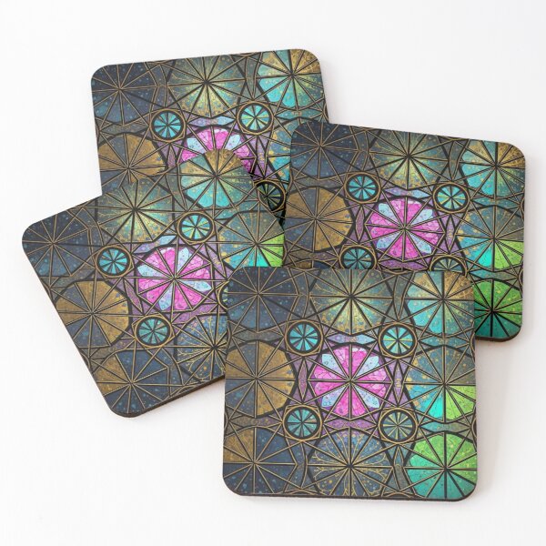 Item preview, Intricate Gothic Stained Glass Geometric Mosaic Pattern designed and sold by Dzblack.