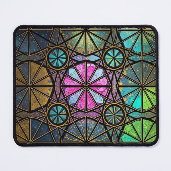 Item preview, Intricate Gothic Stained Glass Geometric Mosaic Pattern designed and sold by Dzblack.