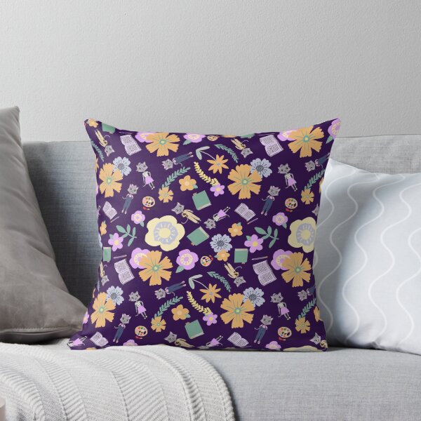 Item preview, Katie Kitty Back to School Purple designed and sold by metcalfedesigns.