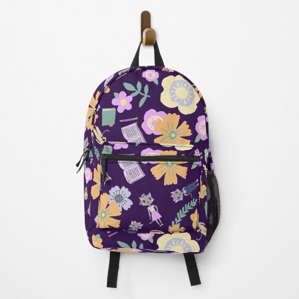 Item preview, Katie Kitty Back to School Purple designed and sold by metcalfedesigns.