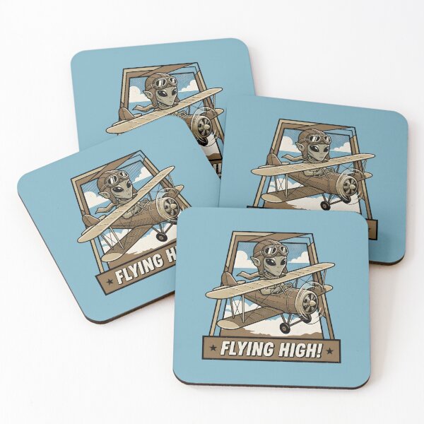 Item preview, Flying High Alien Pilot Aviator Goggles Retro Plane Graphic designed and sold by DuckOddity.
