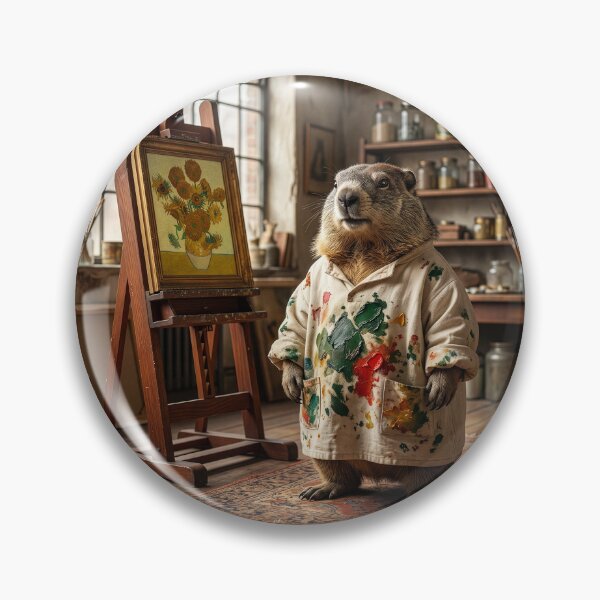 Item preview, Groundhog Is a Talented Yet Sloppy Artist designed and sold by Tridentulus.