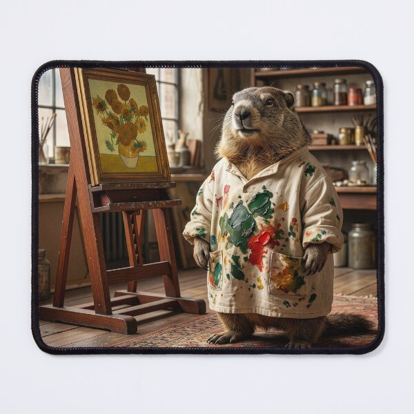Item preview, Groundhog Is a Talented Yet Sloppy Artist designed and sold by Tridentulus.