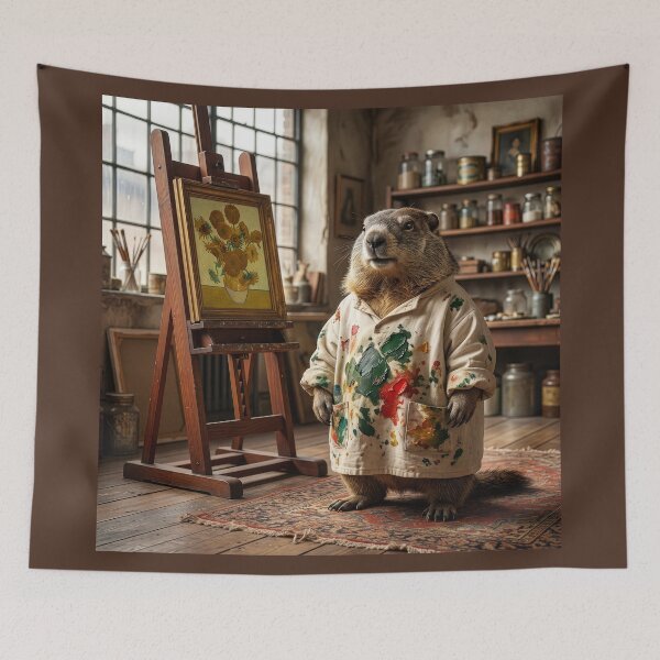 Item preview, Groundhog Is a Talented Yet Sloppy Artist designed and sold by Tridentulus.