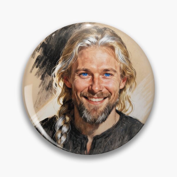 Item preview, Charcoal and Pastel Portrait of a Nordic Man 1 designed and sold by Lucia Amaris Art.