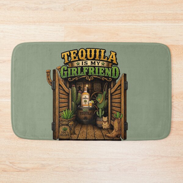 Item preview, Tequila Is My Girlfriend – Vintage Western Cowboy Saloon designed and sold by Aimetoi.