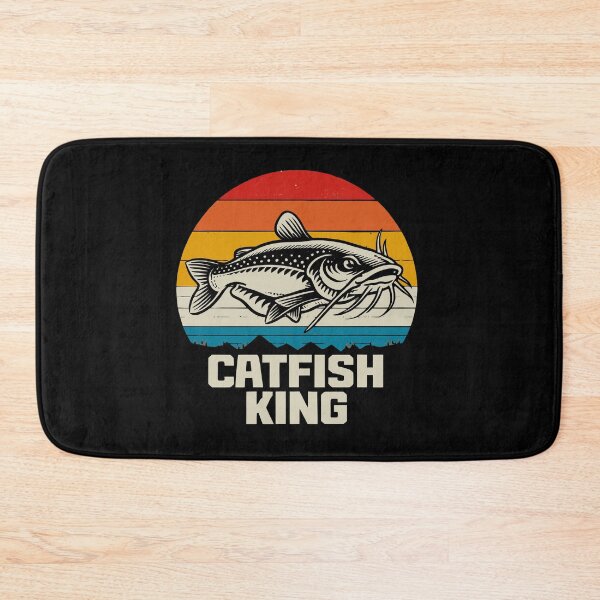 Item preview, Catfish King - Retro Vintage Fishing Sunset Art designed and sold by BendyBeasts.