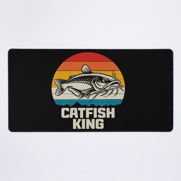 Item preview, Catfish King - Retro Vintage Fishing Sunset Art designed and sold by BendyBeasts.