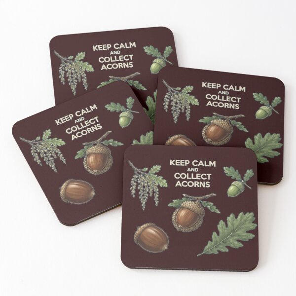 Item preview, Keep Calm and Collect Acorns Botanical Autumn Nature Slogan Art designed and sold by Evelashop.