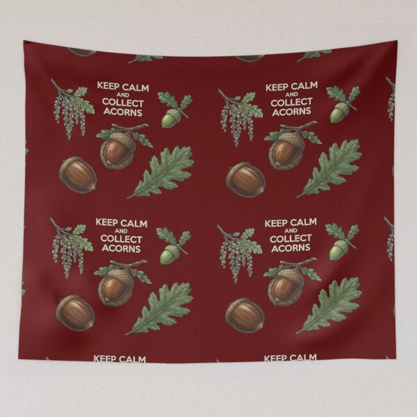 Item preview, Keep Calm and Collect Acorns Botanical Autumn Nature Slogan Art designed and sold by Evelashop.