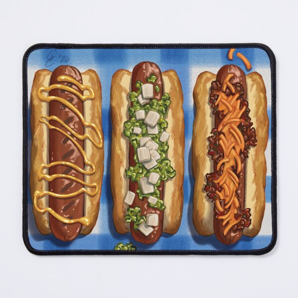 Item preview, Hot Dogs on Gingham designed and sold by emilyhattonillu.