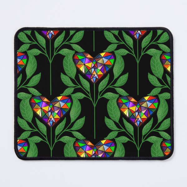 Item preview, Stained Glass Heart Flower Seamless Pattern designed and sold by Cato Designs.