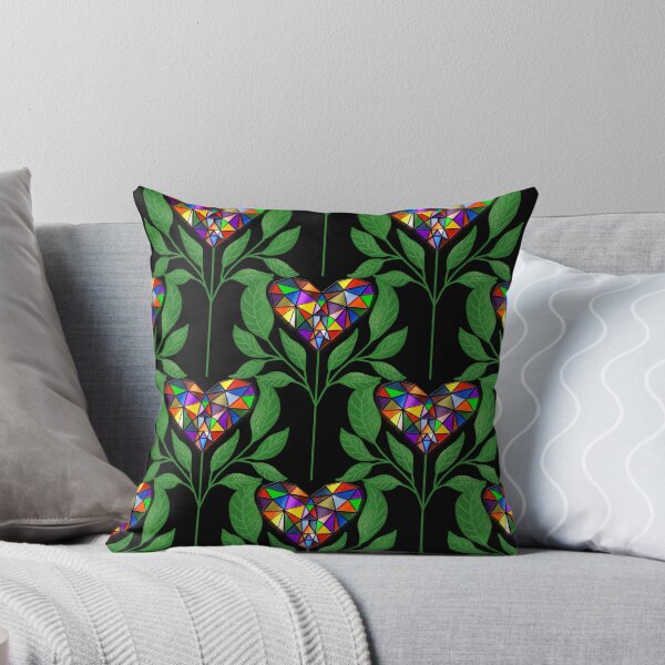 Item preview, Stained Glass Heart Flower Seamless Pattern designed and sold by Cato Designs.