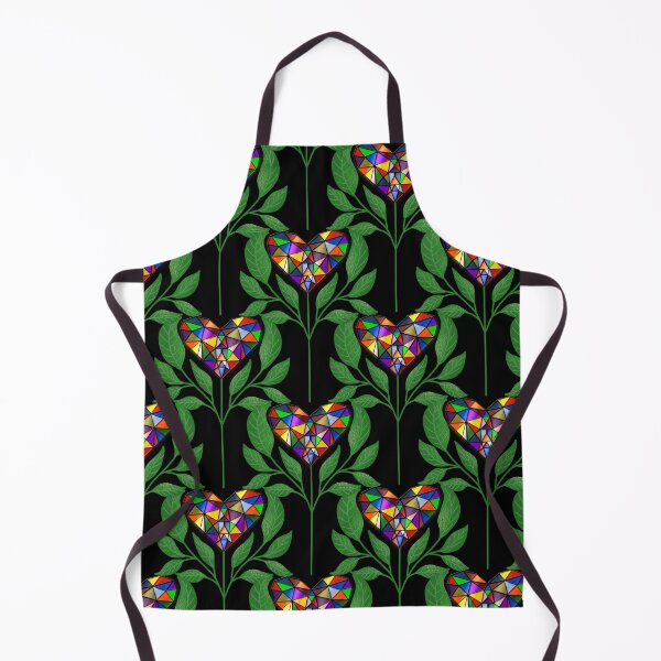 Item preview, Stained Glass Heart Flower Seamless Pattern designed and sold by Cato Designs.