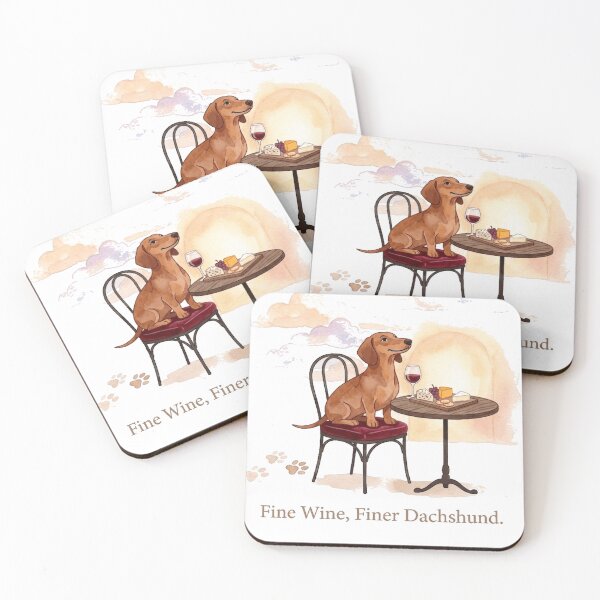 Item preview, Fine Wine Finer Dachshund Elegant Wine Lover Dog Design designed and sold by jgoteiner.
