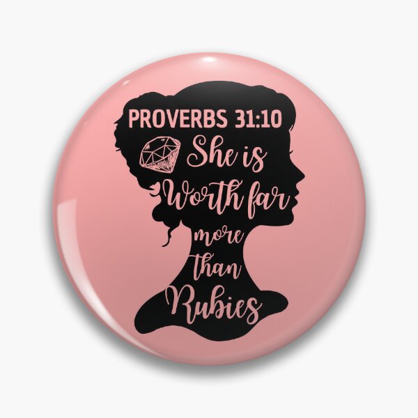 Item preview, Proverbs 31:10 – She Is Worth Far More Than Rubies Christian Design designed and sold by MoriaStore.