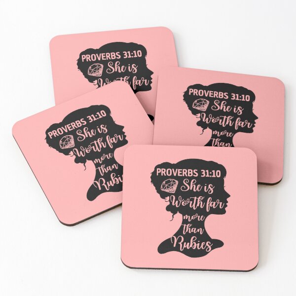 Item preview, Proverbs 31:10 – She Is Worth Far More Than Rubies Christian Design designed and sold by MoriaStore.