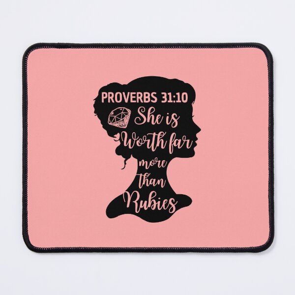 Item preview, Proverbs 31:10 – She Is Worth Far More Than Rubies Christian Design designed and sold by MoriaStore.