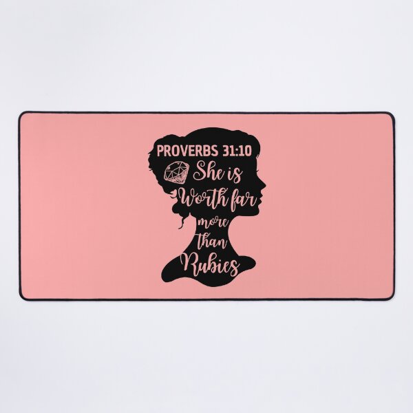 Item preview, Proverbs 31:10 – She Is Worth Far More Than Rubies Christian Design designed and sold by MoriaStore.