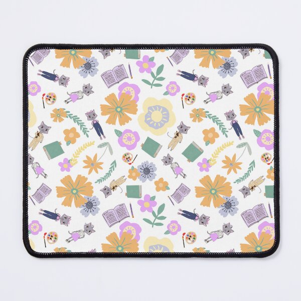 Item preview, Katie Kitty Back to School Cream designed and sold by metcalfedesigns.