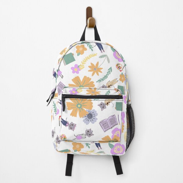 Item preview, Katie Kitty Back to School Cream designed and sold by metcalfedesigns.