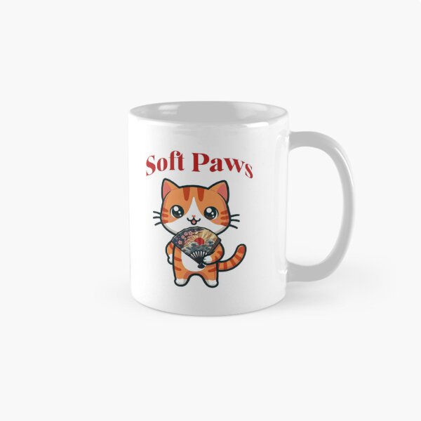 Item preview, Kawaii Calico Cat with Japanese Folding Fan Vinyl Sticker designed and sold by PrintforDesign.