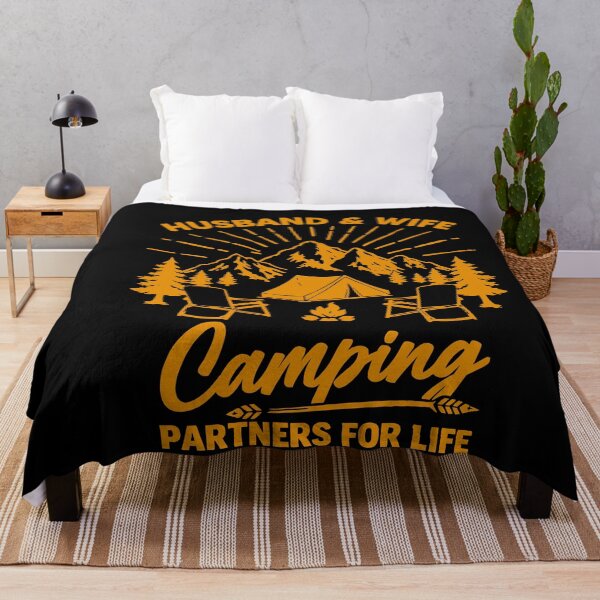 Item preview, Husband And Wife Camping Partners American Flag Camper Art designed and sold by BendyBeasts.