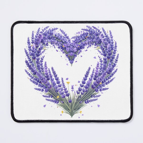 Item preview, Purple Lavender Floral Heart Watercolor Illustration designed and sold by BetweenForms.
