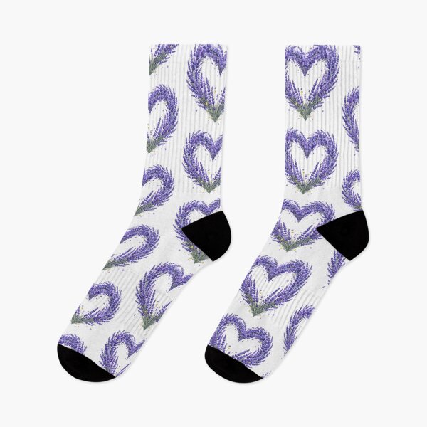 Item preview, Purple Lavender Floral Heart Watercolor Illustration designed and sold by BetweenForms.