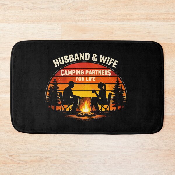 Item preview, Husband And Wife Camping Partners American Flag Camper Art designed and sold by BendyBeasts.