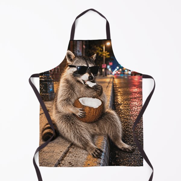 Item preview, Funny Raccoon Eating A Coconut Meme designed and sold by 76Valeria.