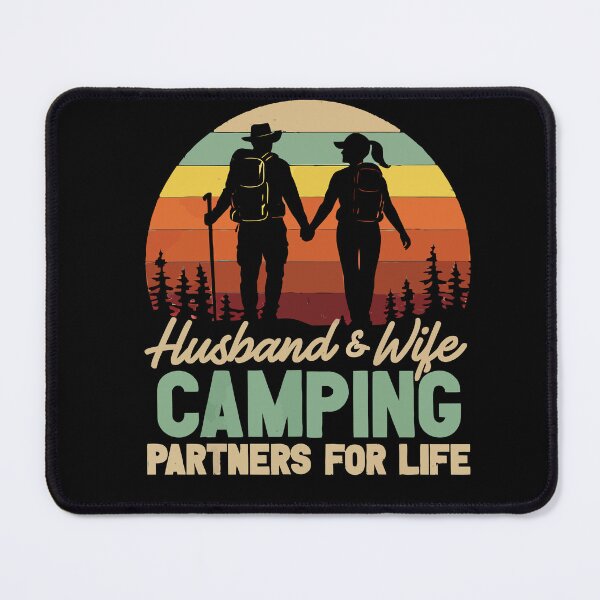 Item preview, Husband And Wife Camping Partners American Flag Camper Art designed and sold by BendyBeasts.