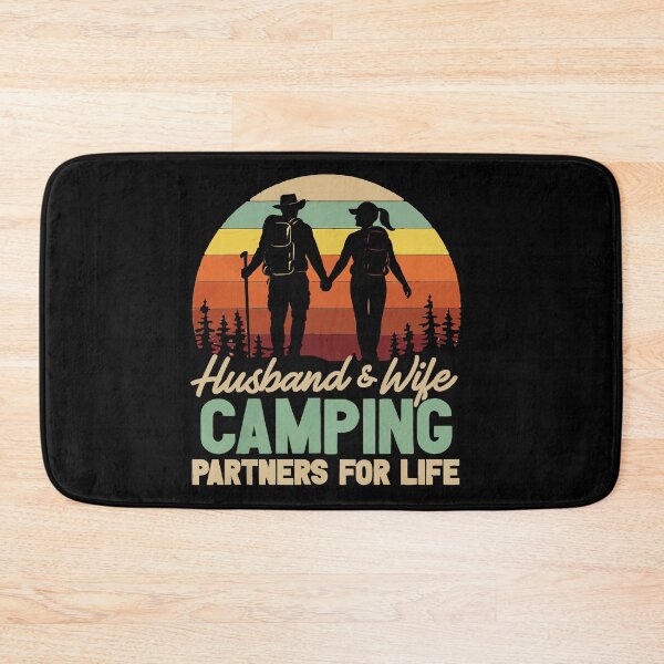Item preview, Husband And Wife Camping Partners American Flag Camper Art designed and sold by BendyBeasts.