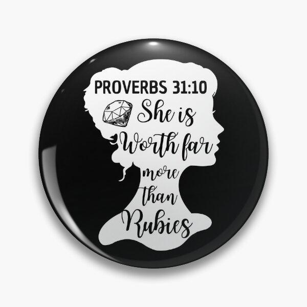 Item preview, Proverbs 31:10 – She Is Worth Far More Than Rubies Christian Quote designed and sold by MoriaStore.